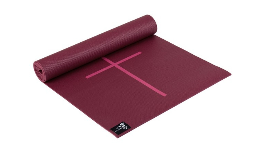 Saltea Yoga Plus cu marcaje Bordeaux - Yogistar - 195x61x0.5cm